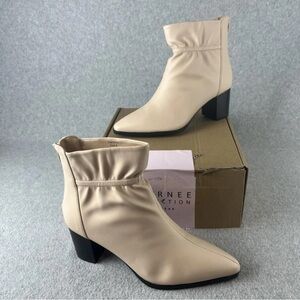 Journee Collection Beige Ankle Boots